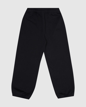 Vetements Children's black joggers with a logo KA10SP100B