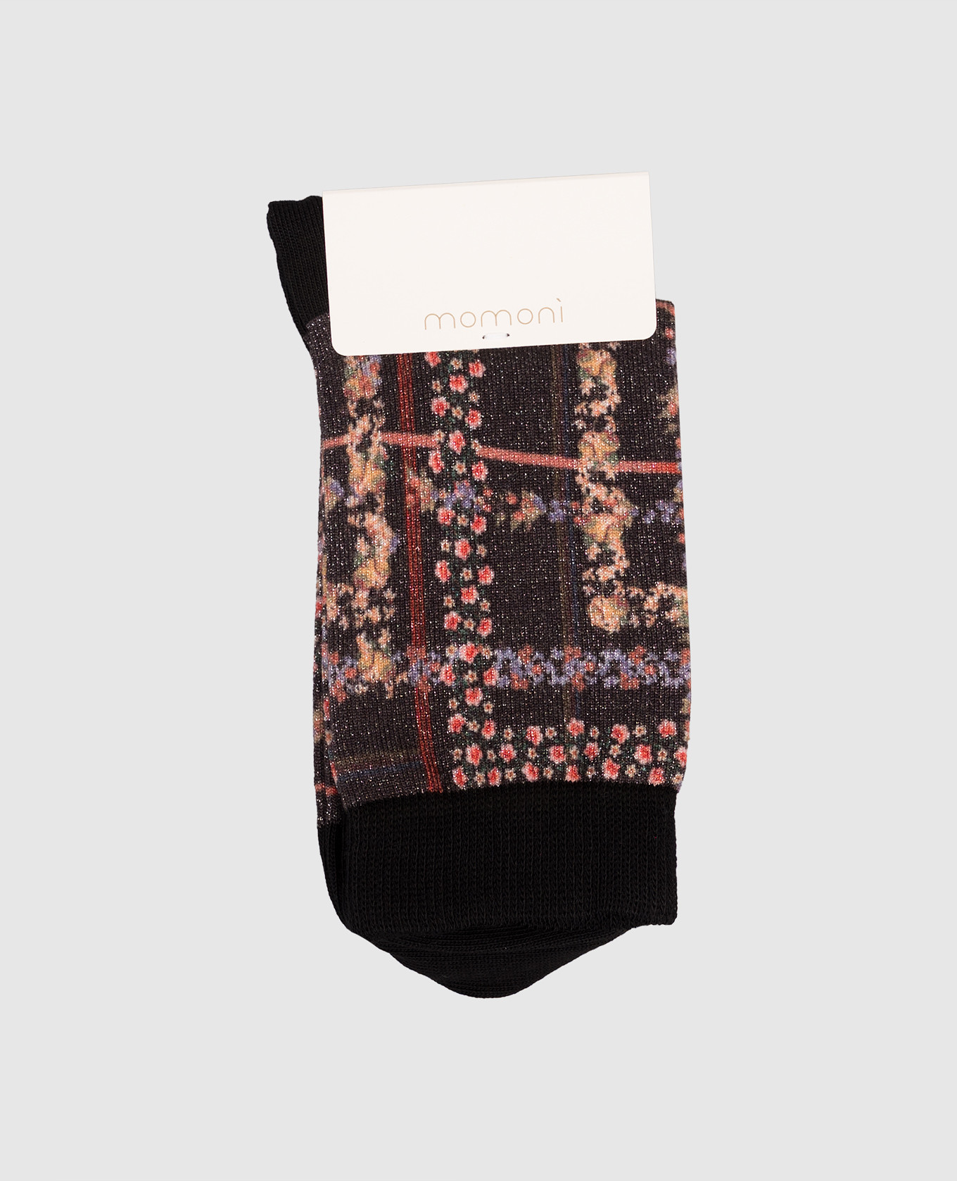 

Checkered socks with lurex Momoni, White