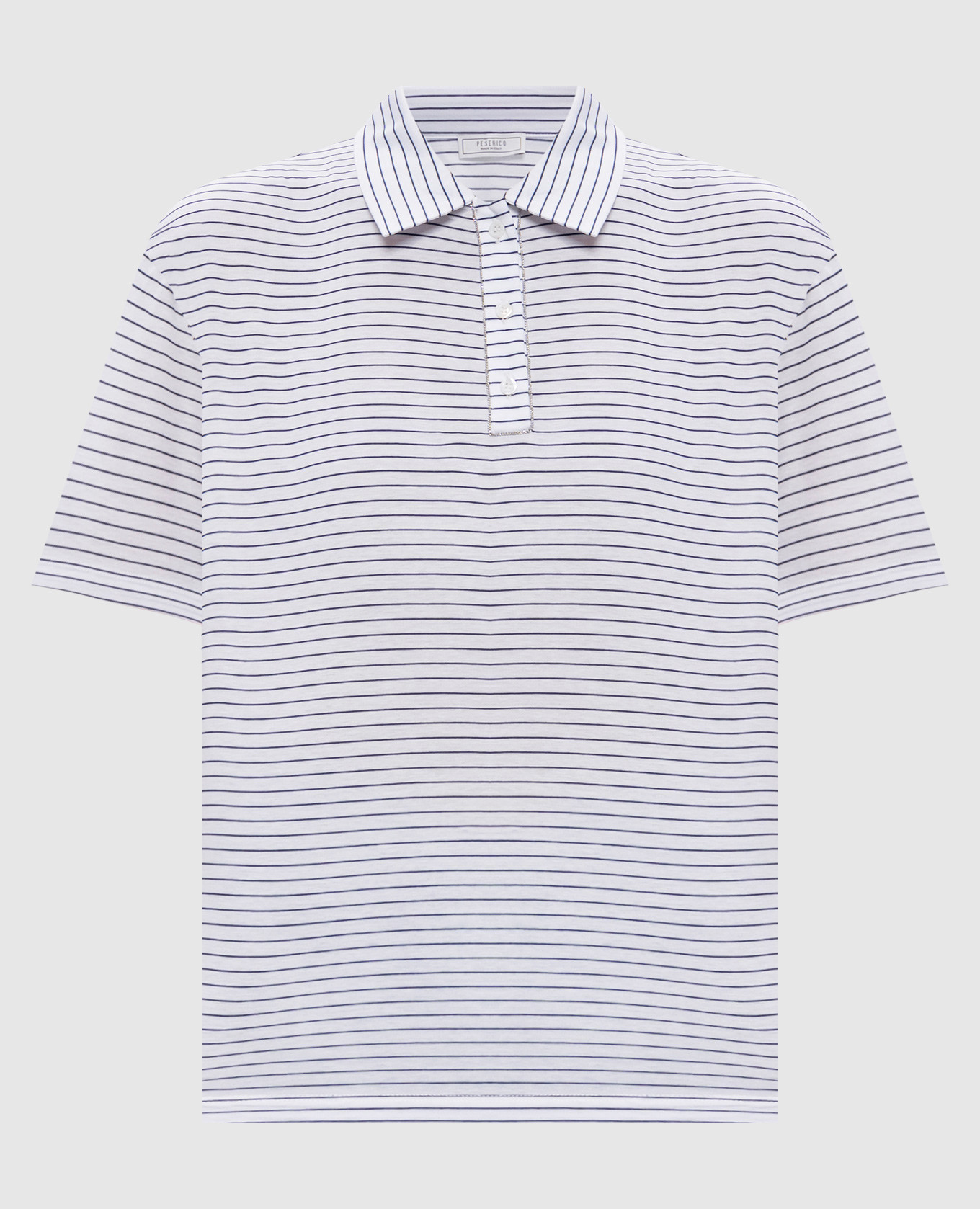 

White striped polo shirt Peserico
