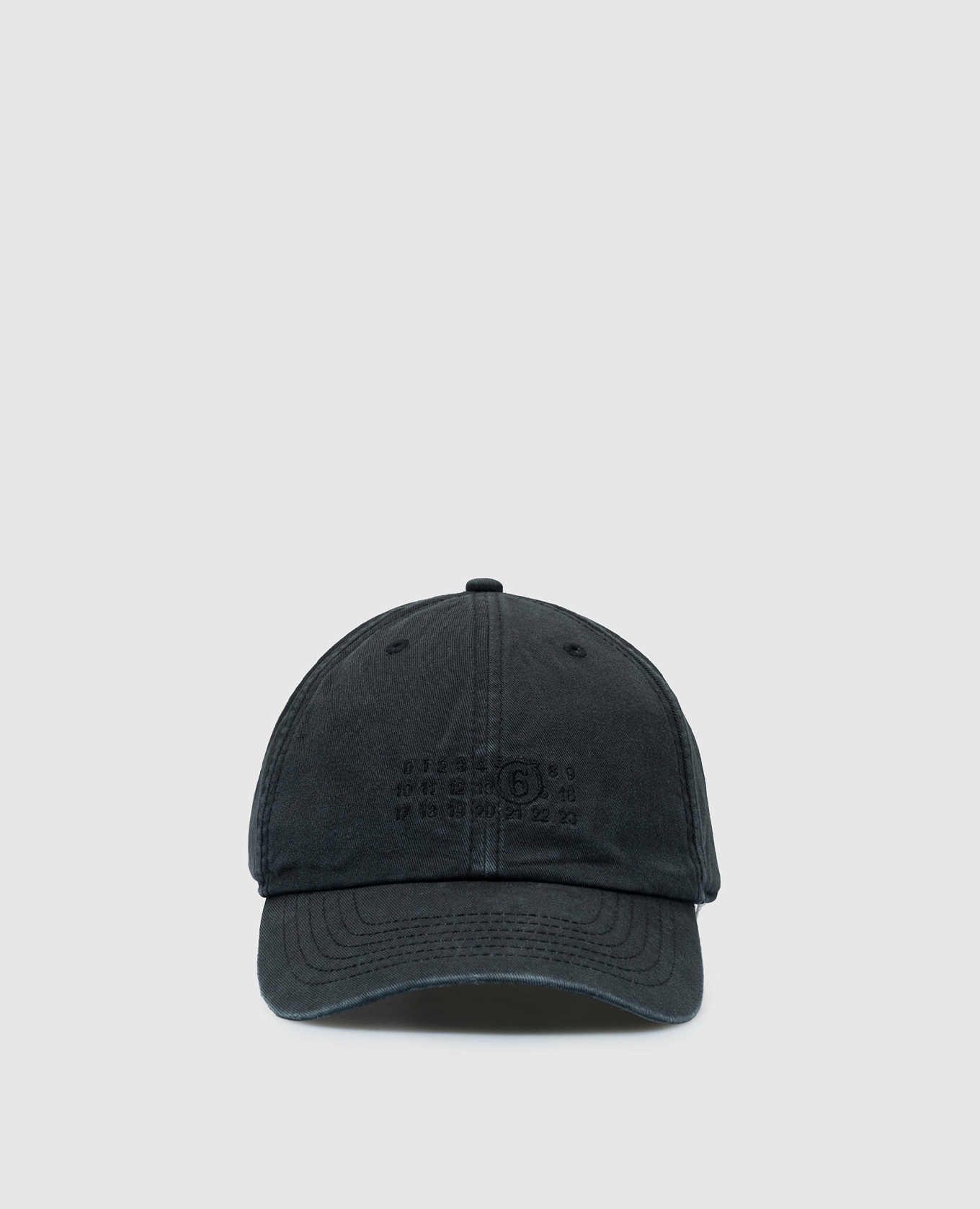 

Gray distressed cap with logo embroidery Maison Margiela MM6, Grey
