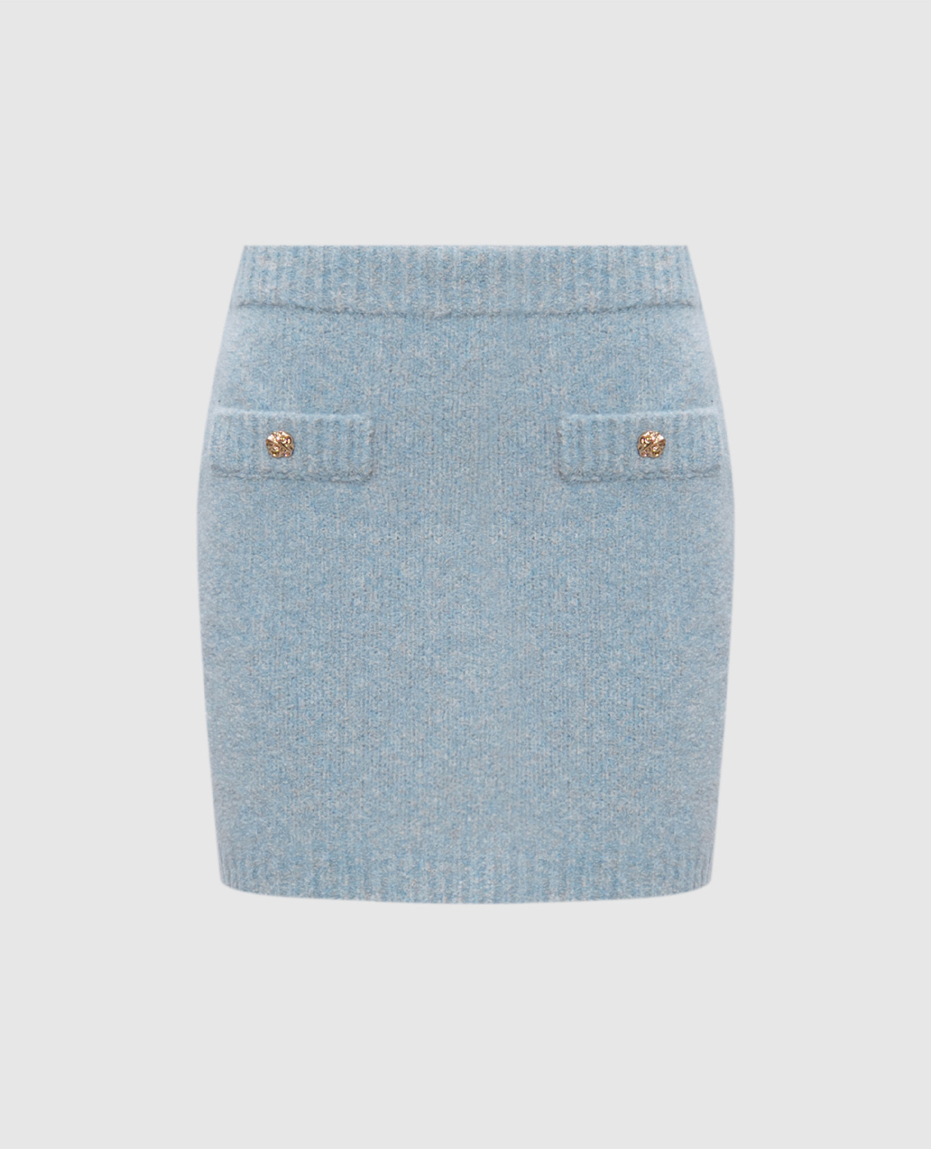 

Blue melange skirt with cashmere Allude, Light blue