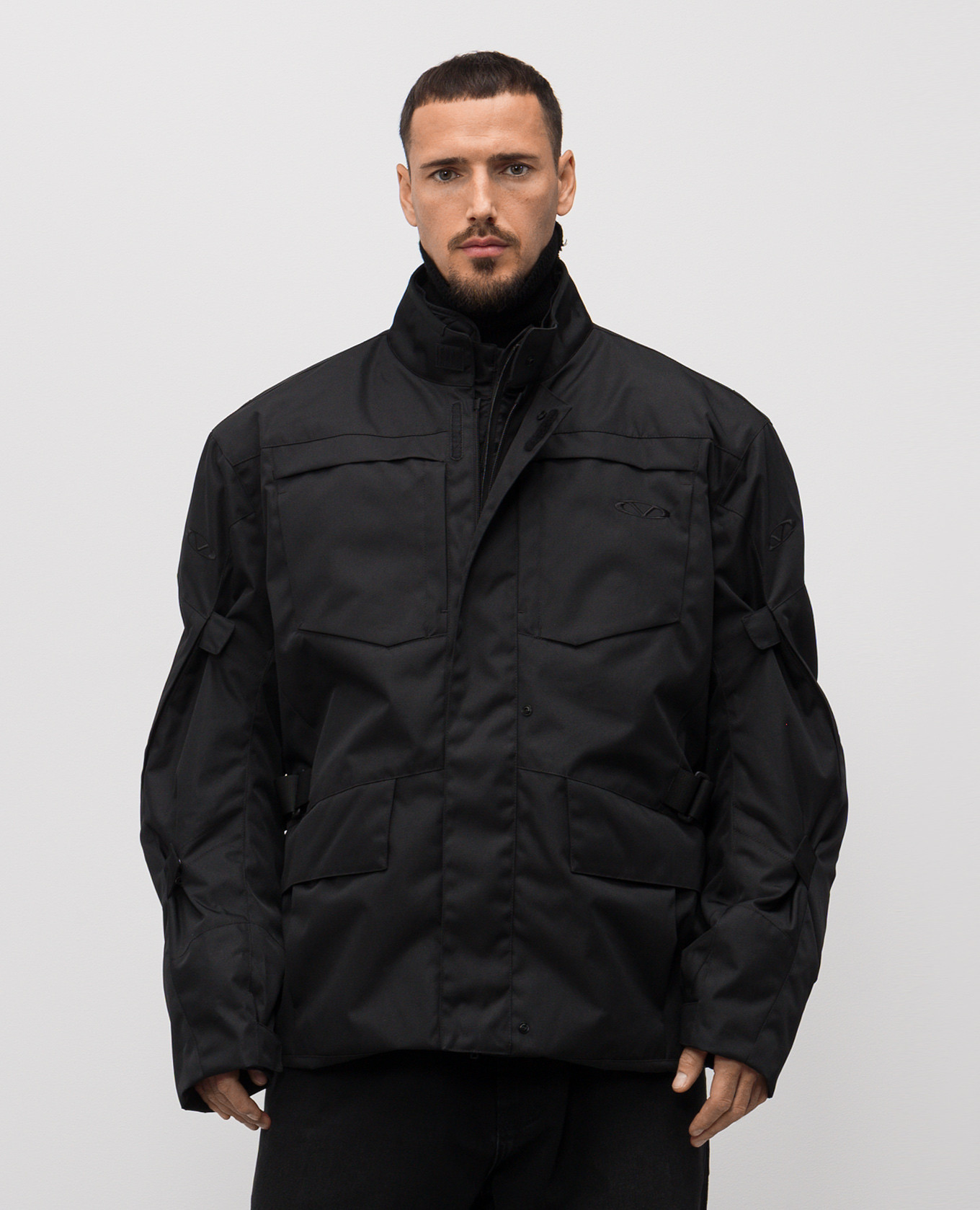Set of black jacket with embroidered emblem and quilted jacket Vetements 3