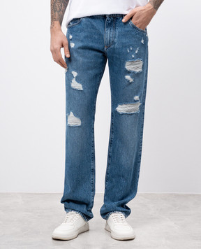 Dolce&Gabbana Blue jeans with holes GP02XZG8MX2
