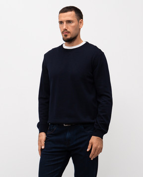 Cashmere&Whiskey Blue merino wool jumper 92392