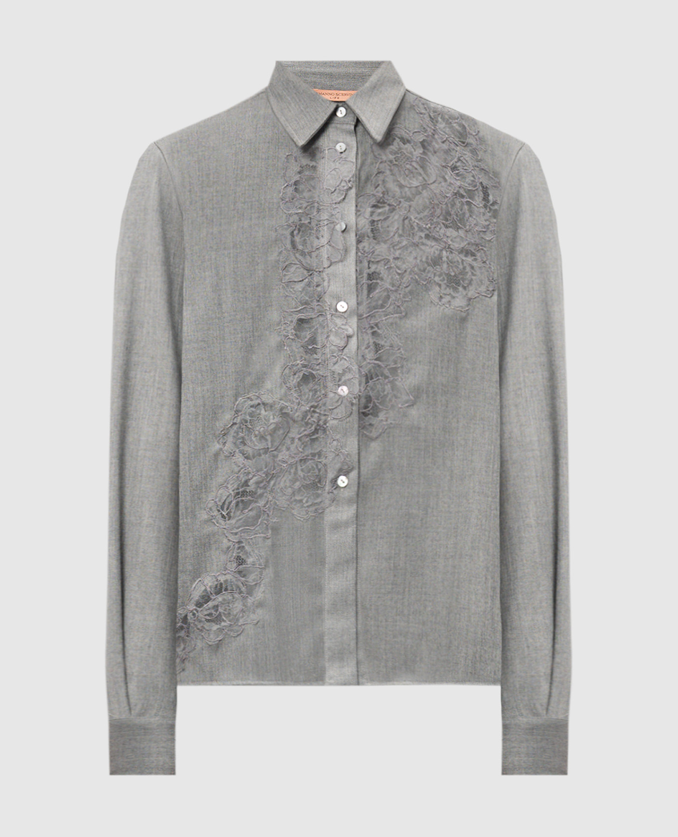 

Gray blouse with wool and lace Ermanno Scervino, Grey