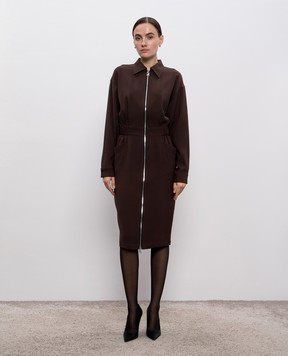 Jacob Lee Brown silk shirt dress WD2008AW25BW
