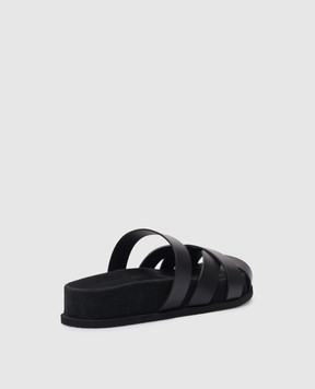 NEOUS Ibor black leather flip-flops 00426A01IBORFLAT