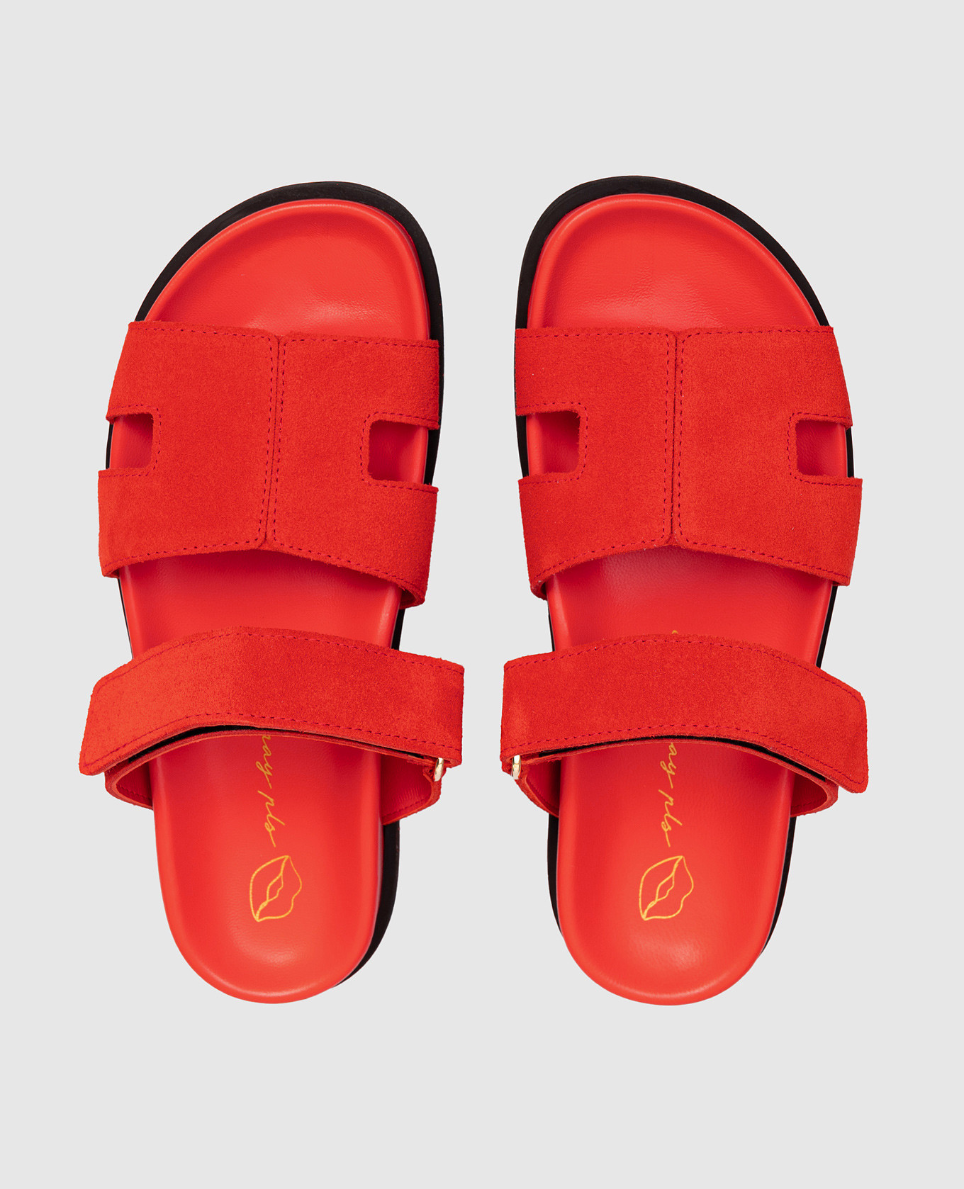 Red suede flip-flops Babe Pay Pls 4