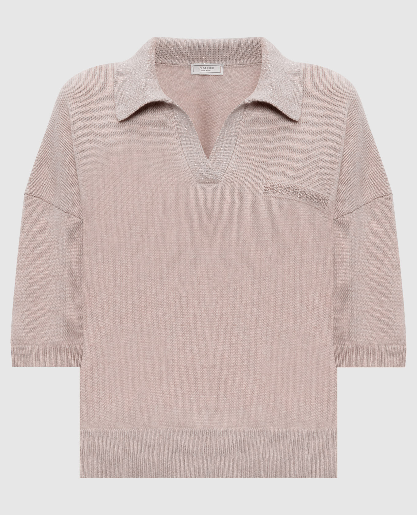 Beige wool, silk and cashmere top Peserico
