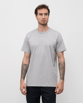 Peserico Grey T-shirt with logo print R55000J0Q302358