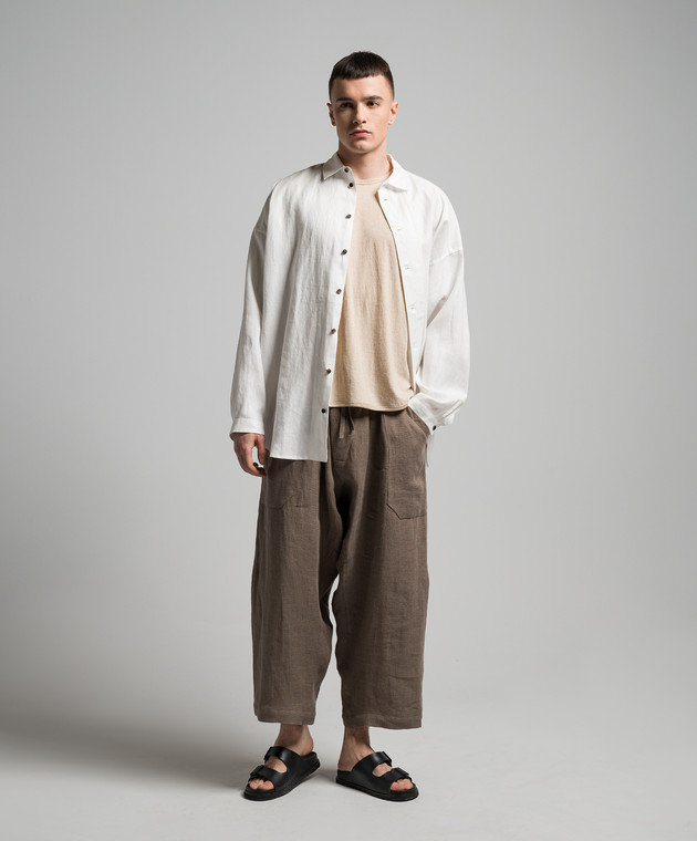 【関税込み】Jan-Jan Van Essche ベージュ #80 Tシャツ Jan-jan Van Essche beige oversized tunic with square