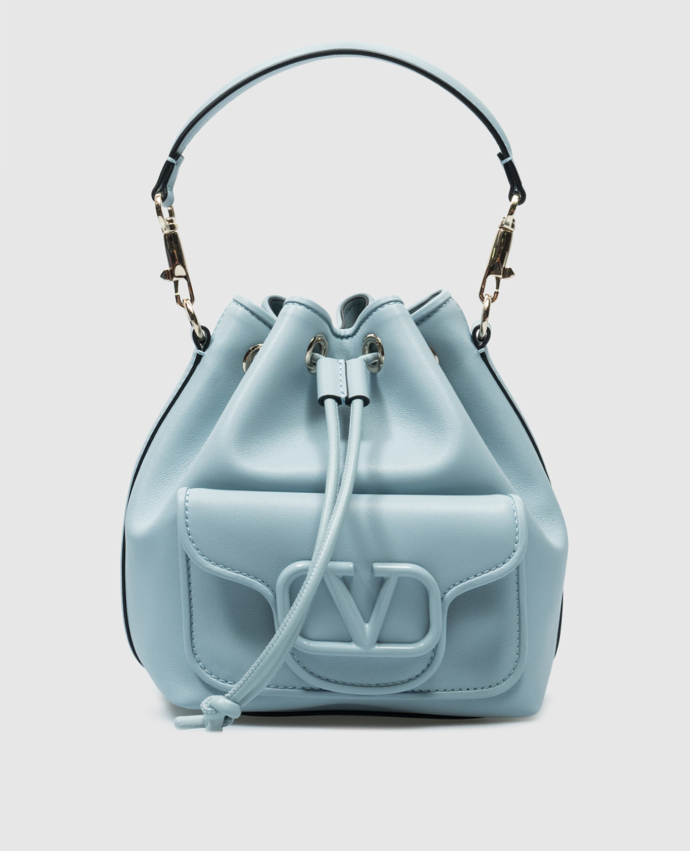 

Blue VLogo Signature clutch bag Valentino, Light blue