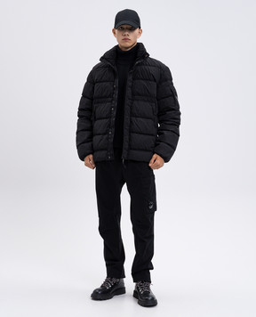 C.P. Company Black pants with logo patch MPA211A005529G
