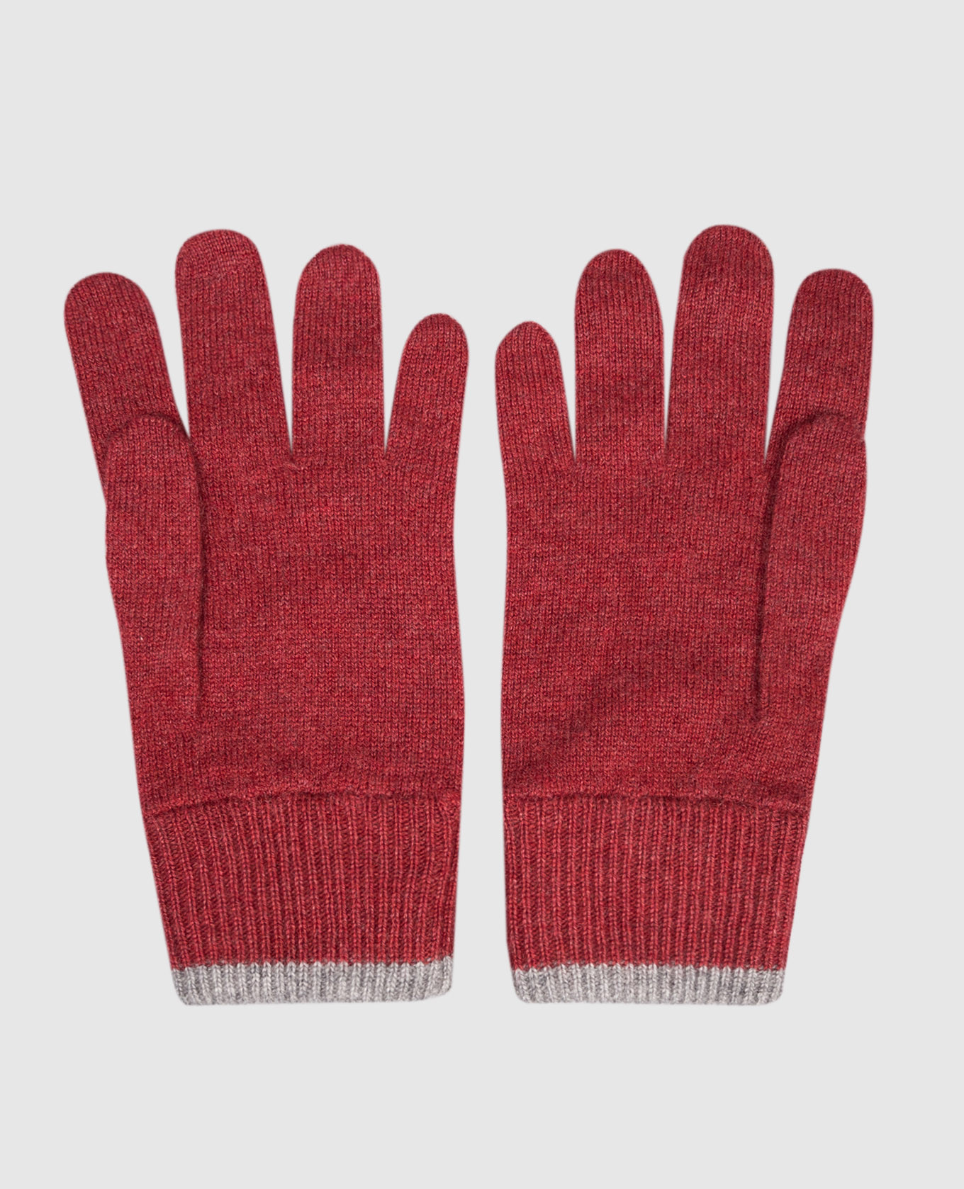 Children&#39;s red cashmere gloves Brunello Cucinelli