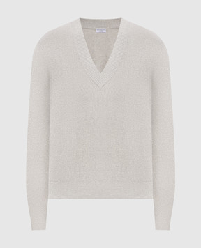 Brunello Cucinelli Gray pullover with lurex MAZ260222
