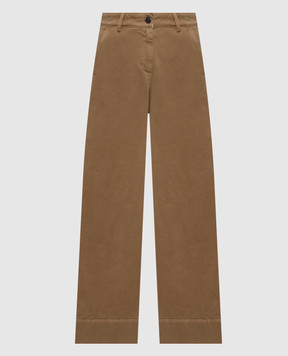 Moncler Brown pants with logo patch K20932A00008598RY