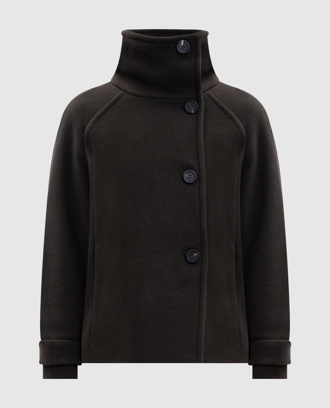 Brown double-breasted coat with wool and cashmere Peserico