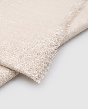 Brunello Cucinelli Beige stole with cashmere and silk MSCDAR097