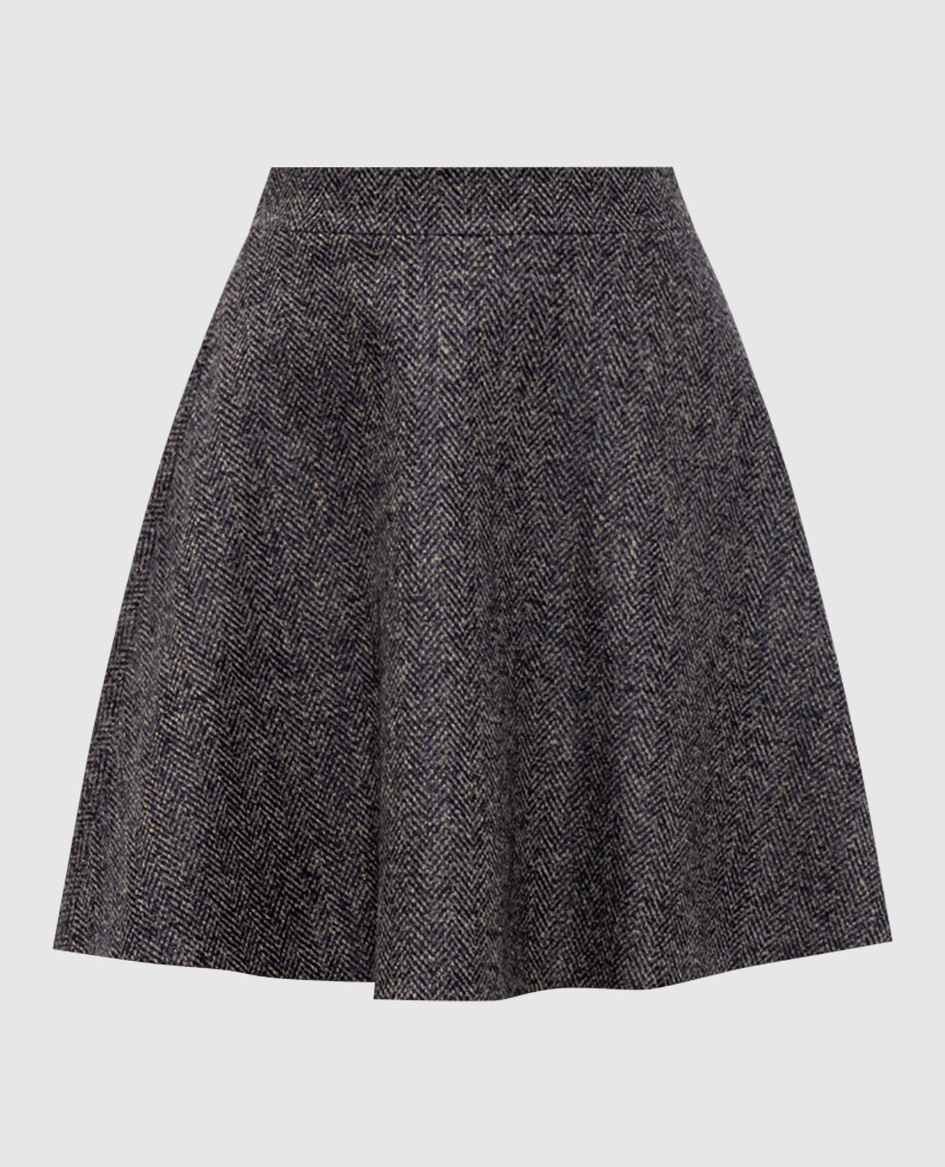 Gray Circle mini skirt with wool Brunello Cucinelli