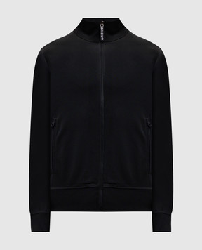 Palm Angels Black sports jacket with logo print PMBD089C99FAB001