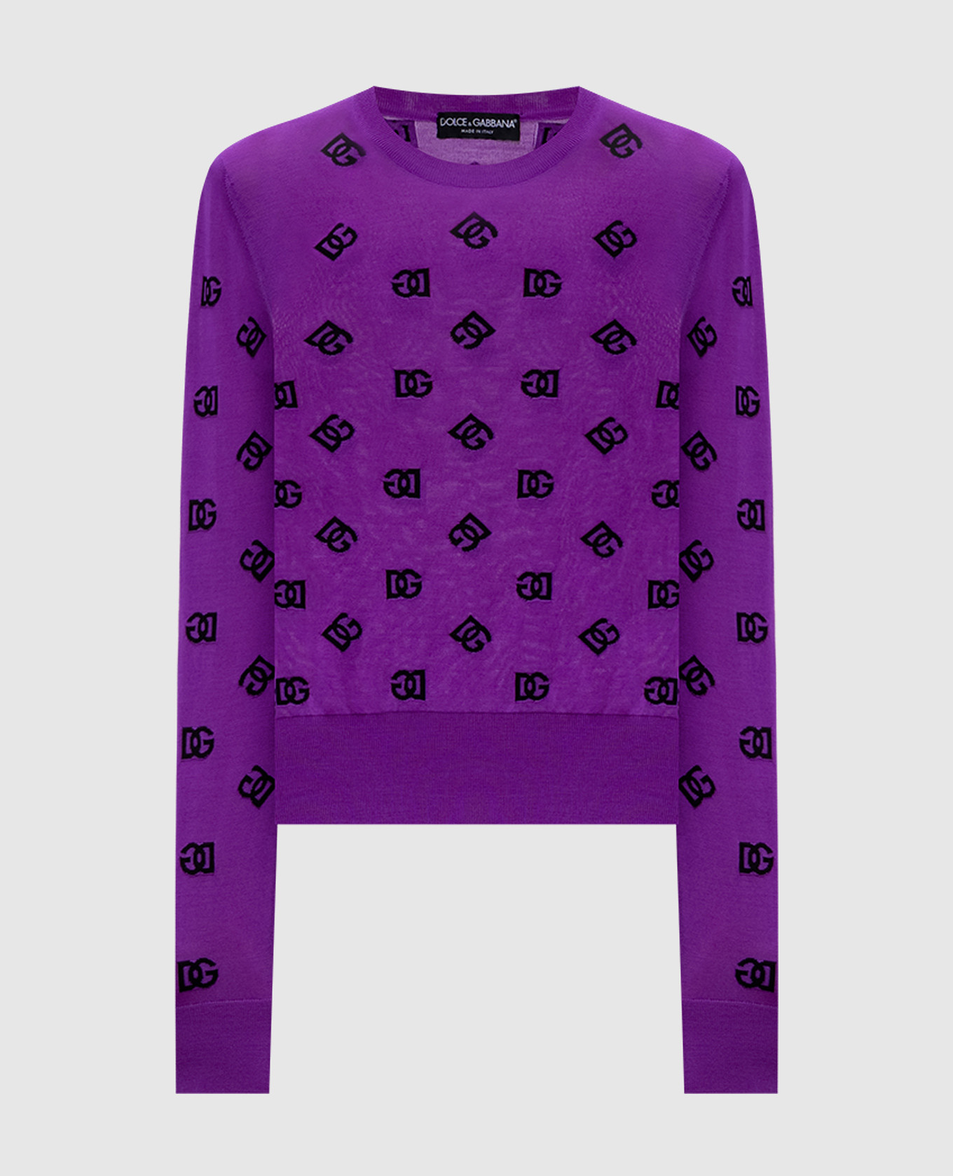 

Purple wool and silk jumper with DG logo monogram Dolce&Gabbana, Violet