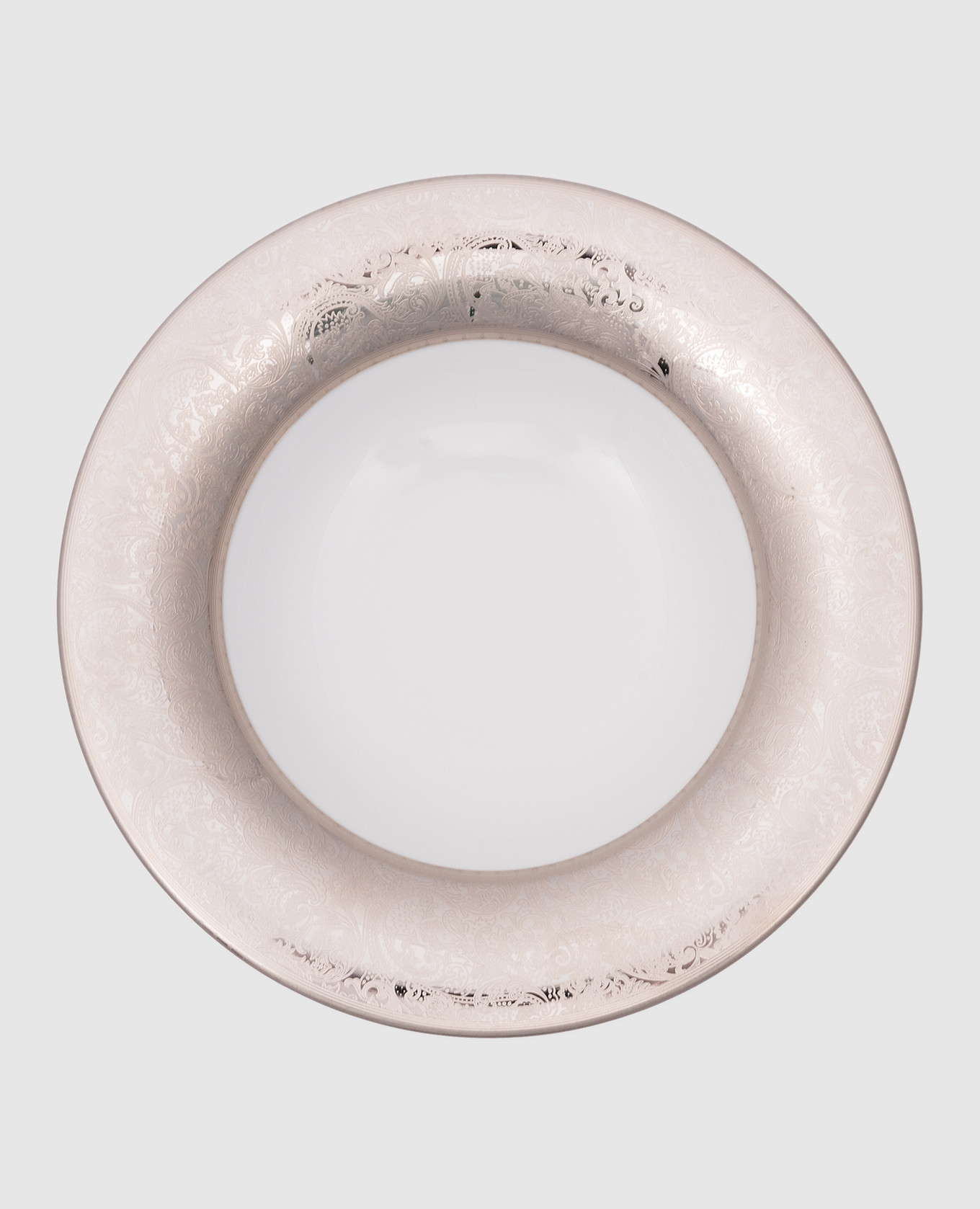 

Silver porcelain plate for first courses Stefano Ricci