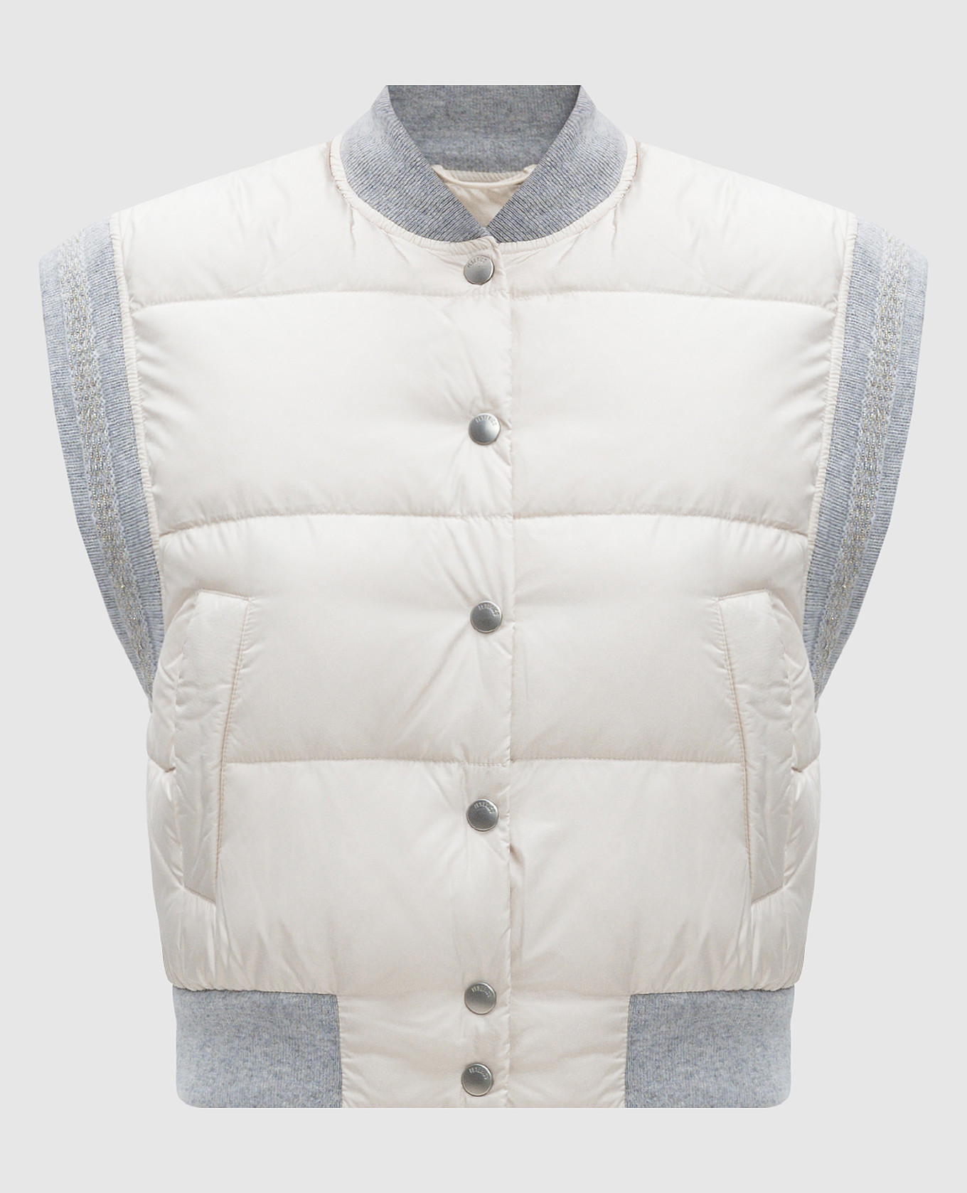 

Beige down vest with monil chain Peserico