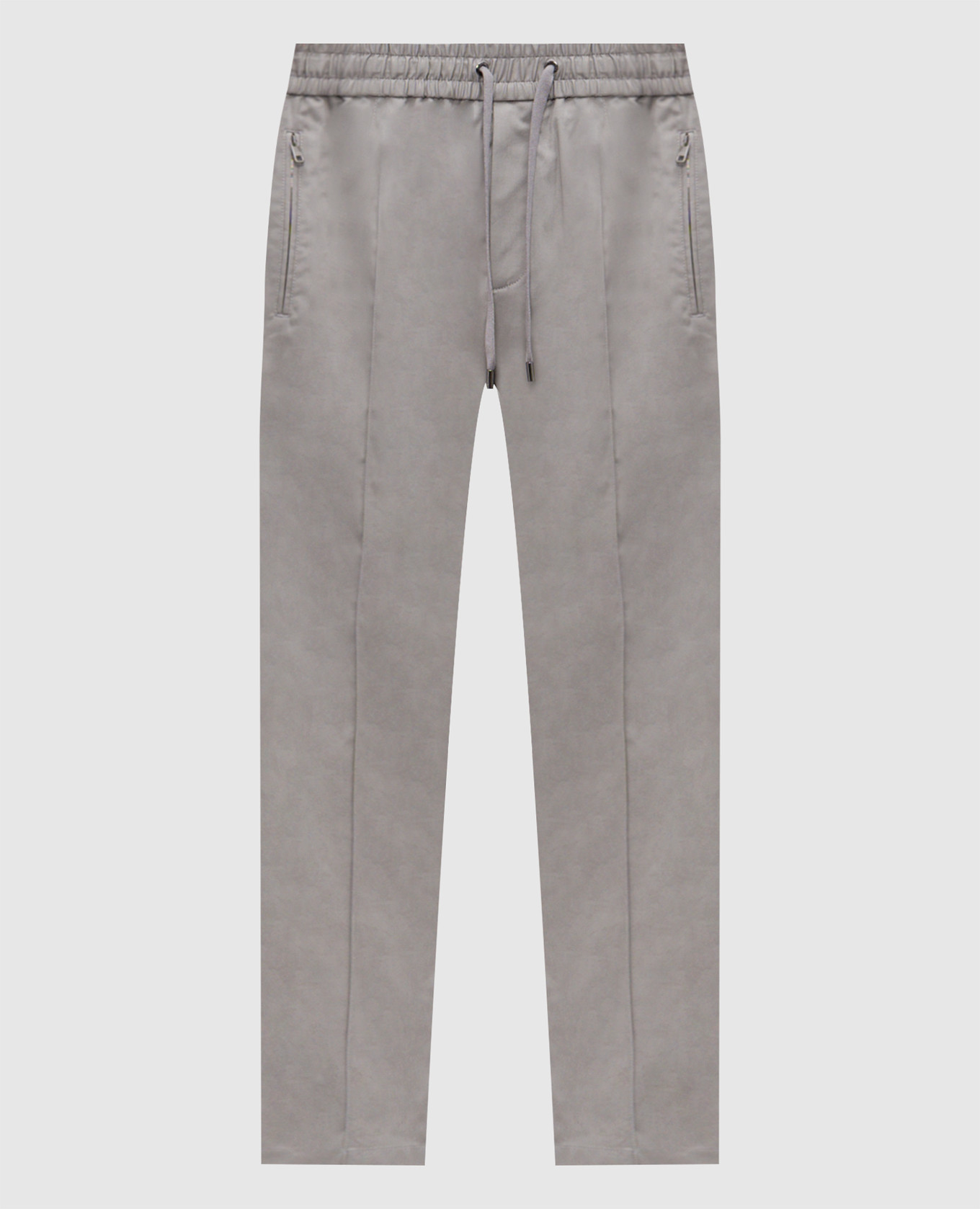 Grey pants with logo emblem Dolce&Gabbana