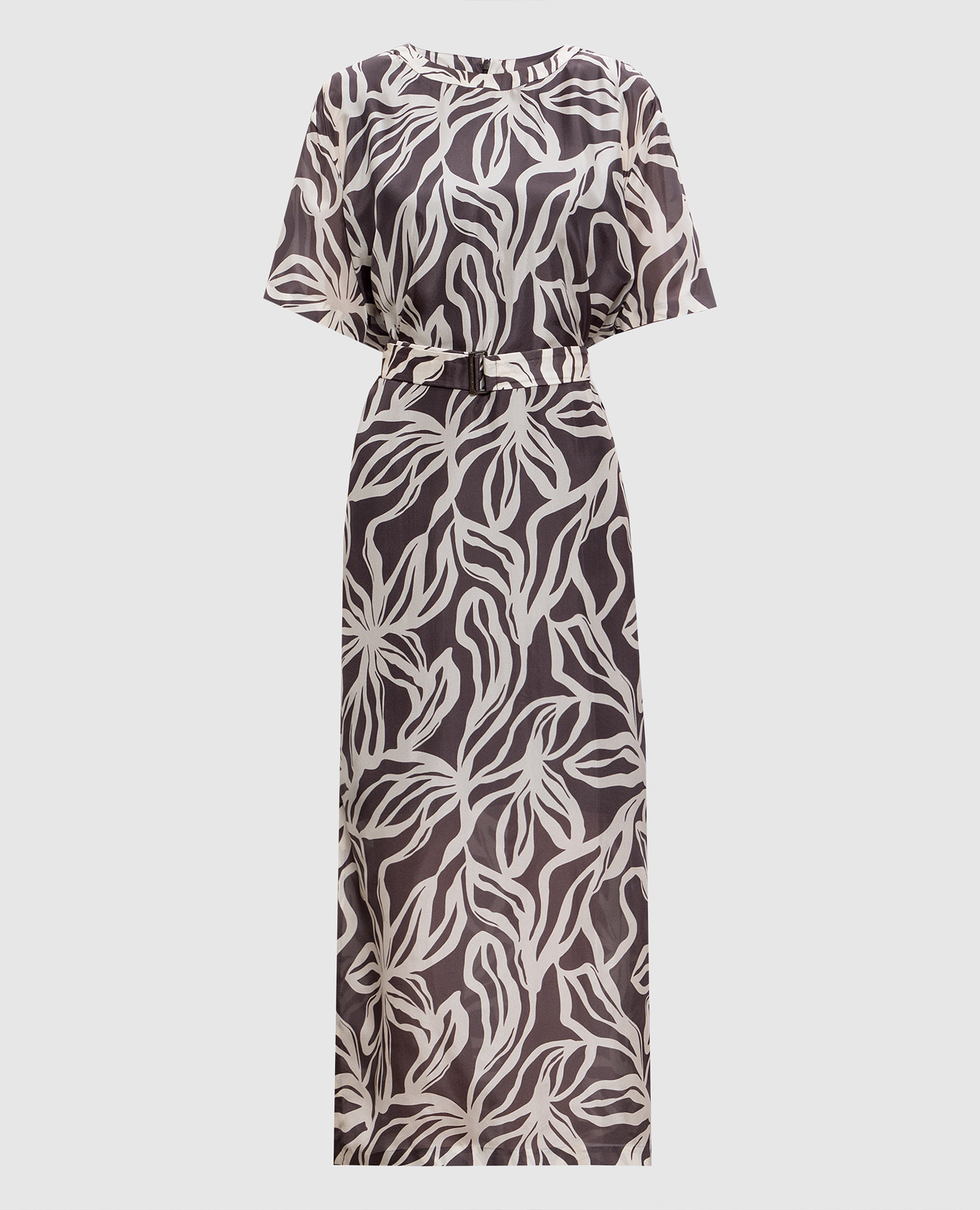 Printed silk dress Brunello Cucinelli