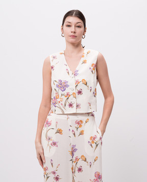 Twinset White floral print vest 251TP2777