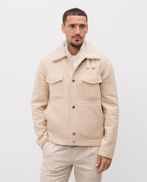 Stefano Ricci Beige wool jacket M7J5300040W0001P