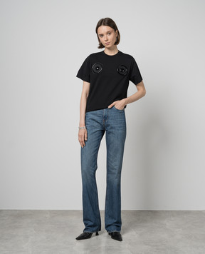 Coperni Black t-shirt with appliqué COPJS03TER504