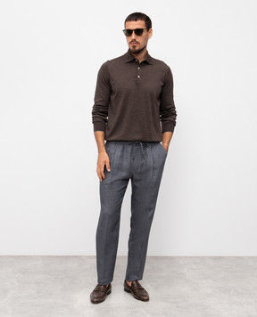 Dolce&Gabbana Gray linen pants GP12QZFU4MF