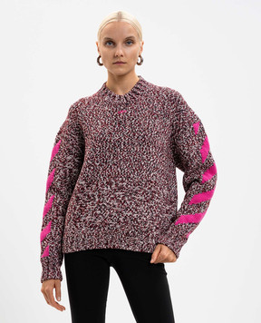 Off-White Burgundy wool sweater with Arrow pattern 2HE10JF25KNI001