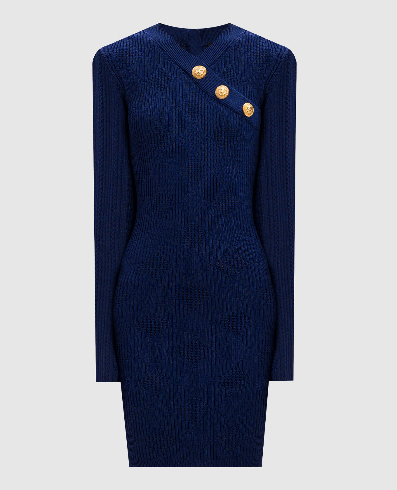 

Blue mini dress in a geometric pattern Balmain