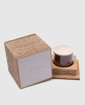 Brunello Cucinelli Astrum scented candle in a glass candle holder with a lid MLCANDVEC2