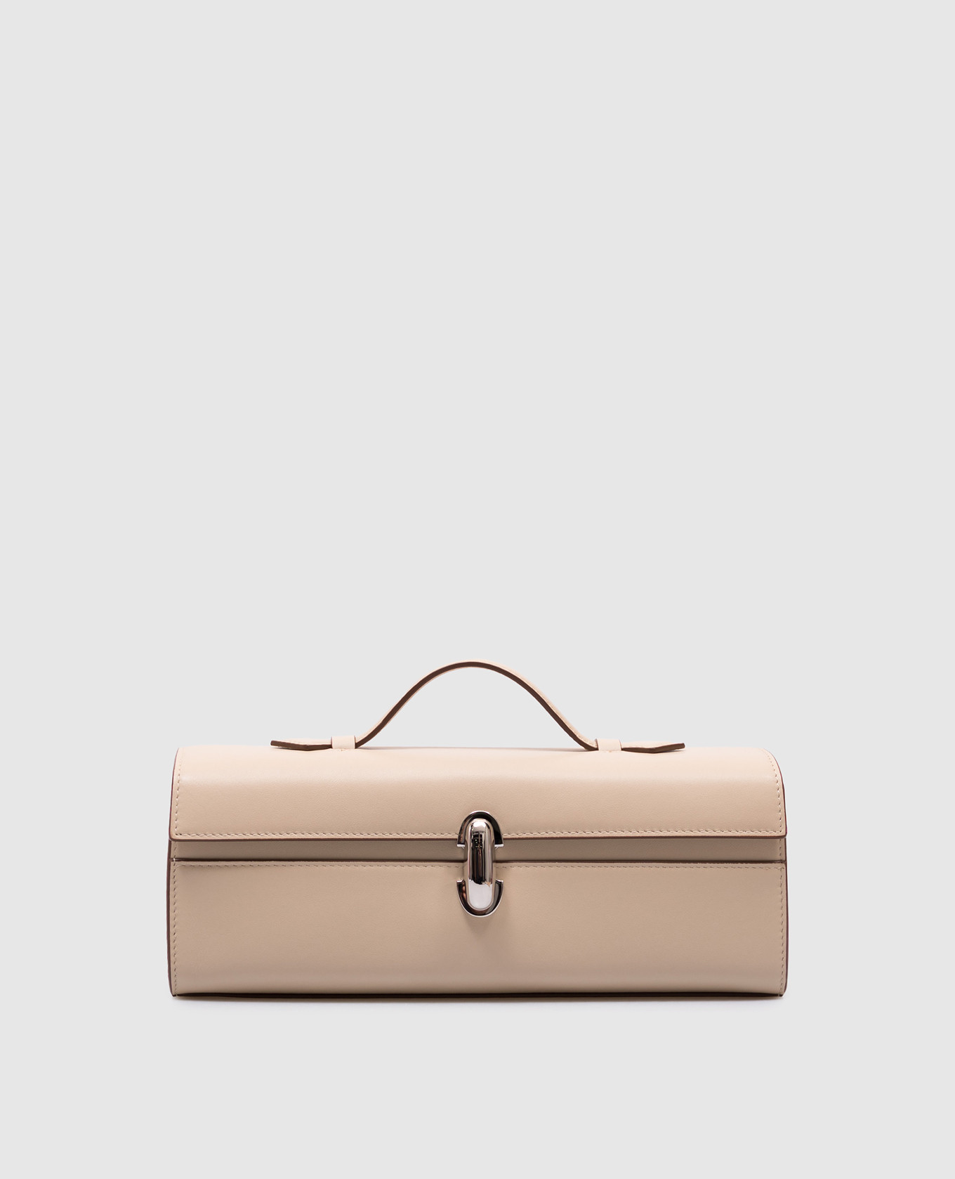 

Slim Symmetry Beige Leather Bag Savette