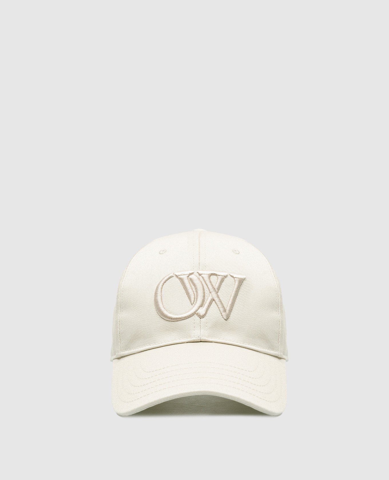 Beige cap with logo monogram off-white