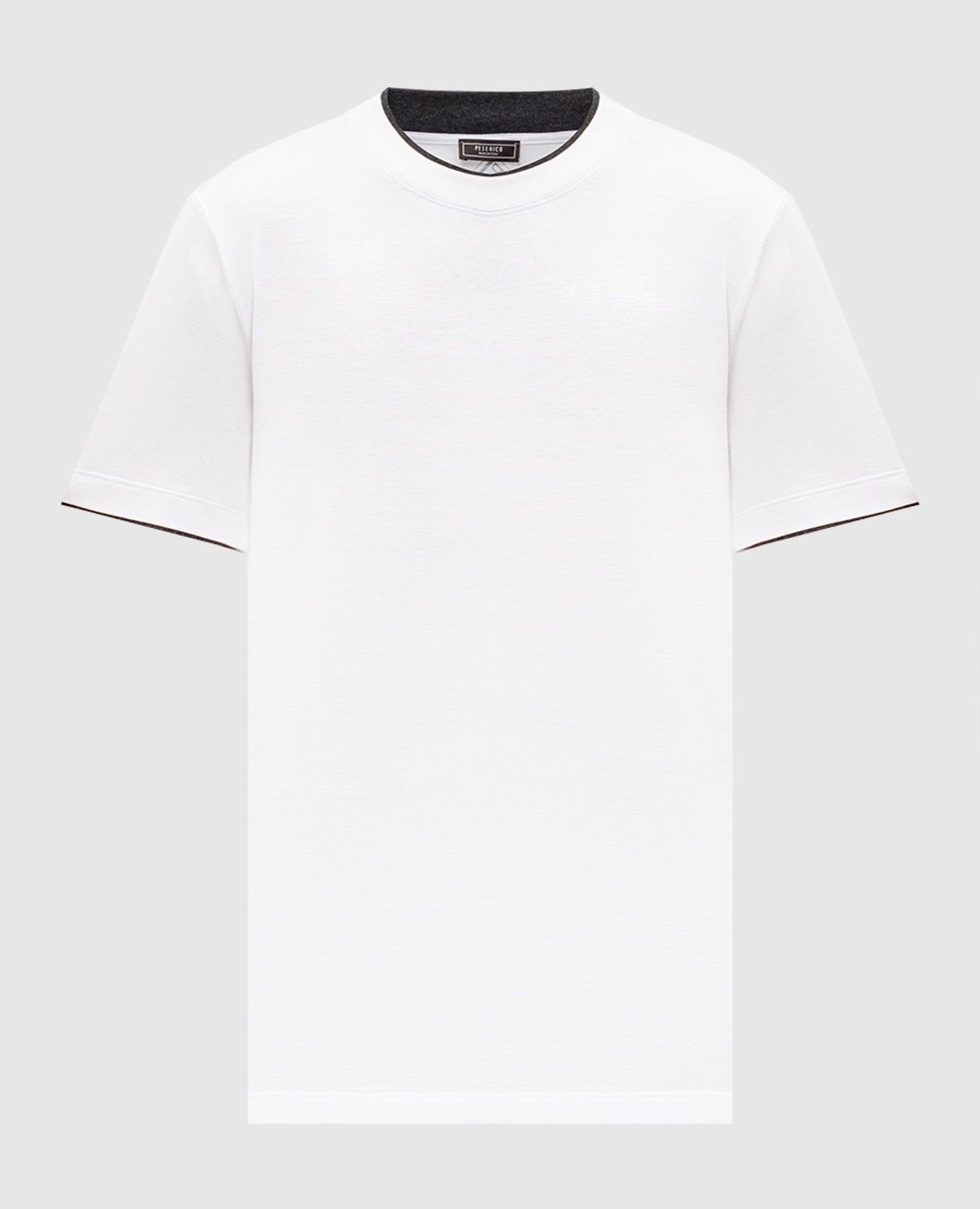 White t-shirt with logo print peserico