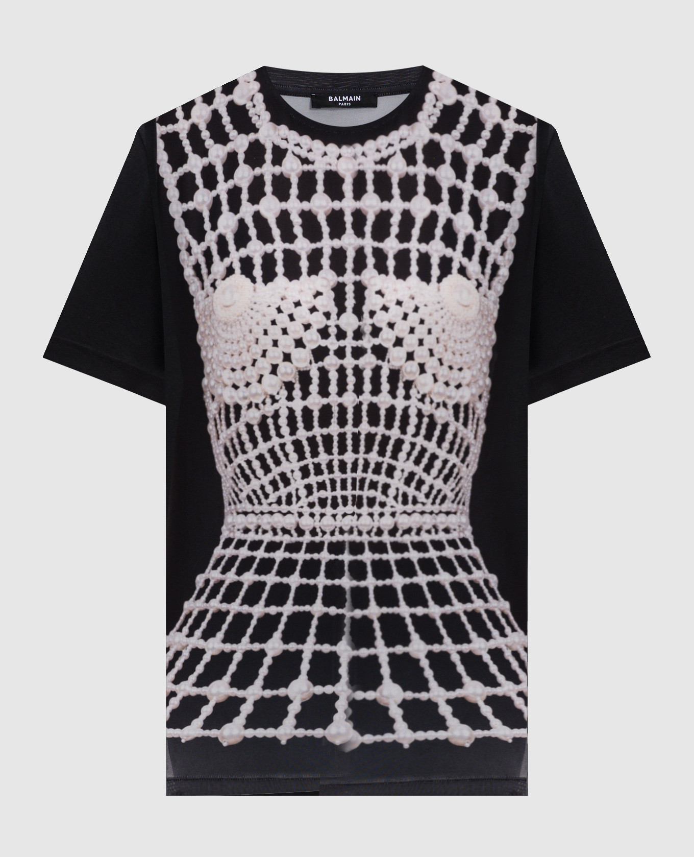 Black T-shirt with print Balmain