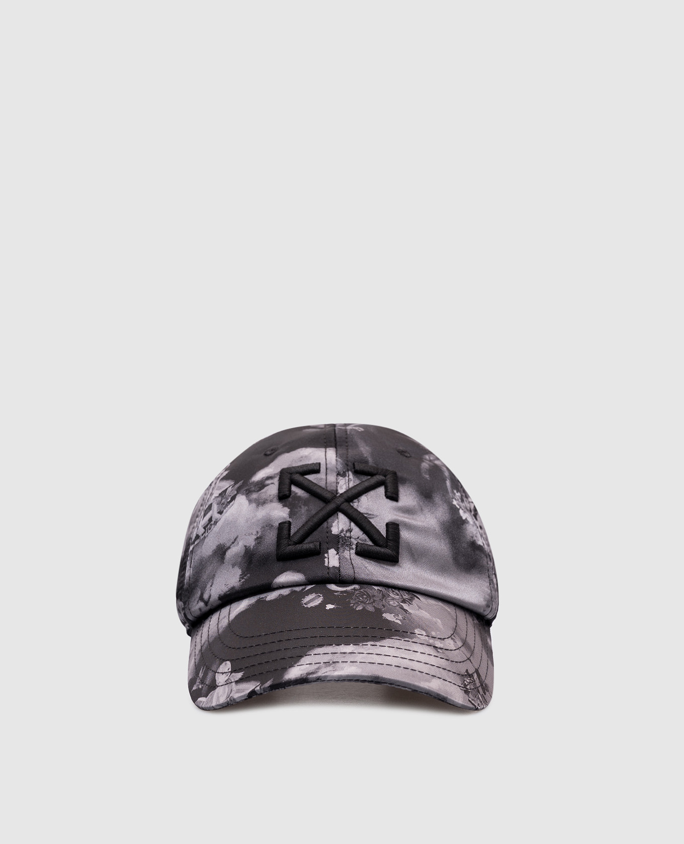 

Black cap with fresco print Off-White