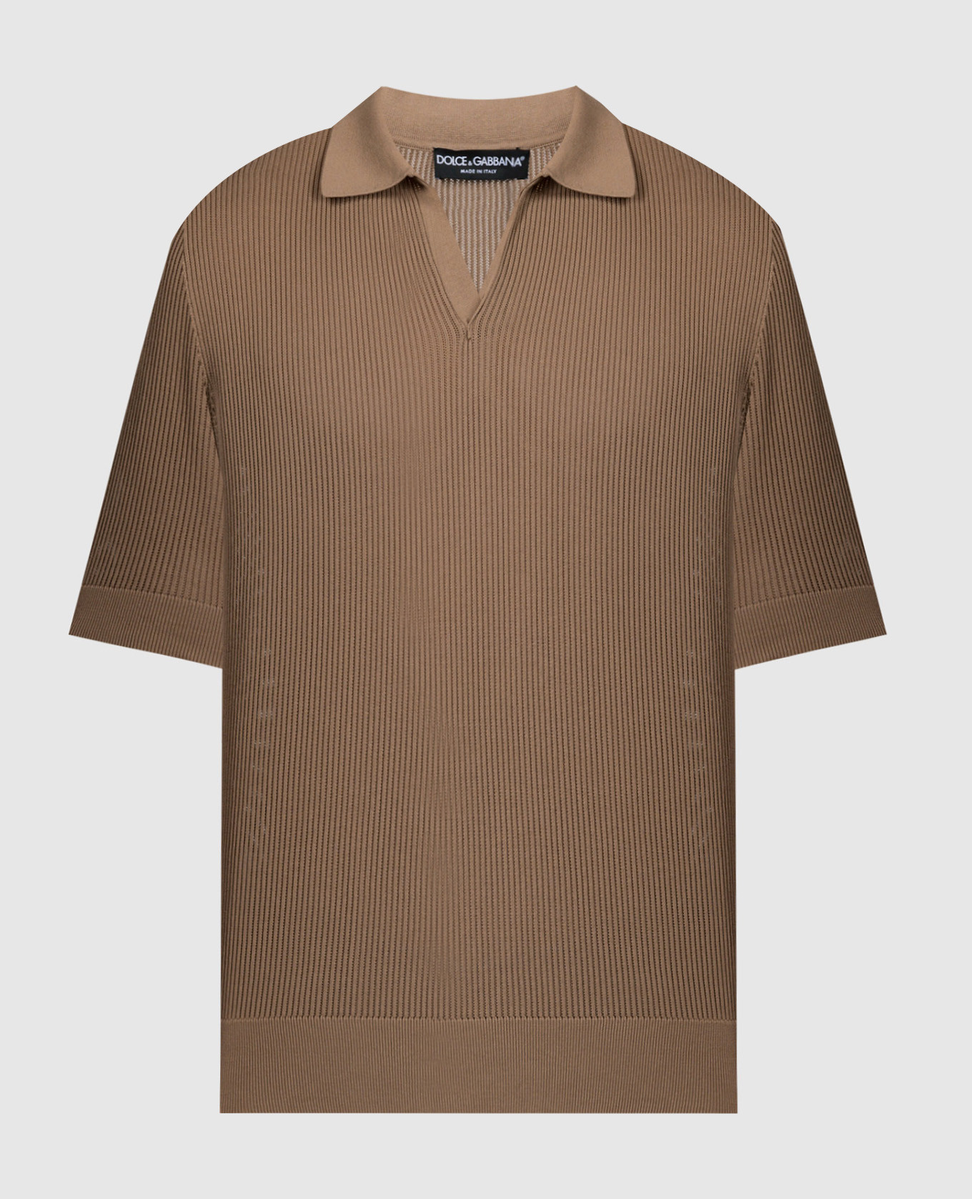 

Beige ribbed pullover Dolce&Gabbana
