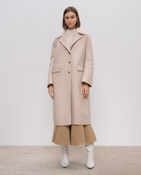 Ermanno Scervino Beige coat made of wool D456D337HNG