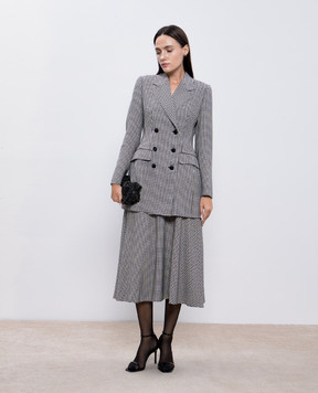 Dolce&Gabbana Midi skirt with patterned wool F4CWUTFQ3F1