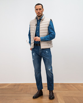 MooRER Beige down vest CALAF S3 CALAFS3