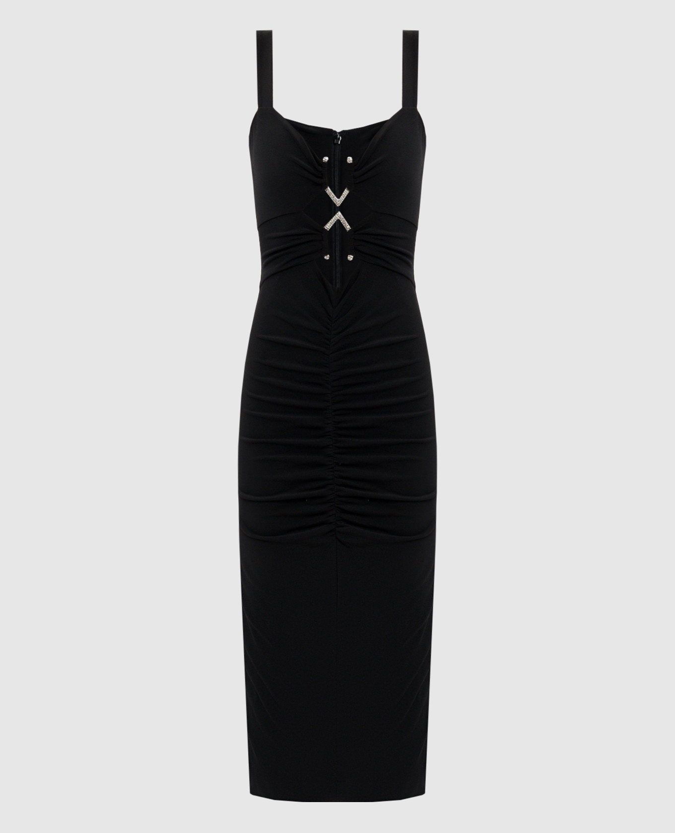 

Black midi dress with crystals Nissa