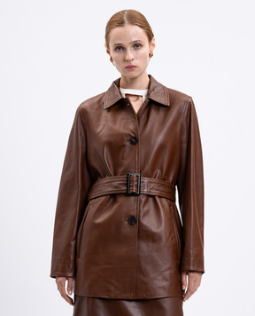 Max Mara Brown leather jacket TOLMIN TOLMIN