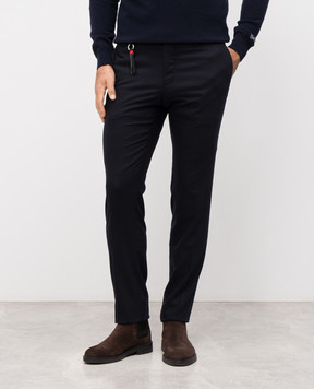 Marco Pescarolo Blue wool and cashmere pants SLIM805229
