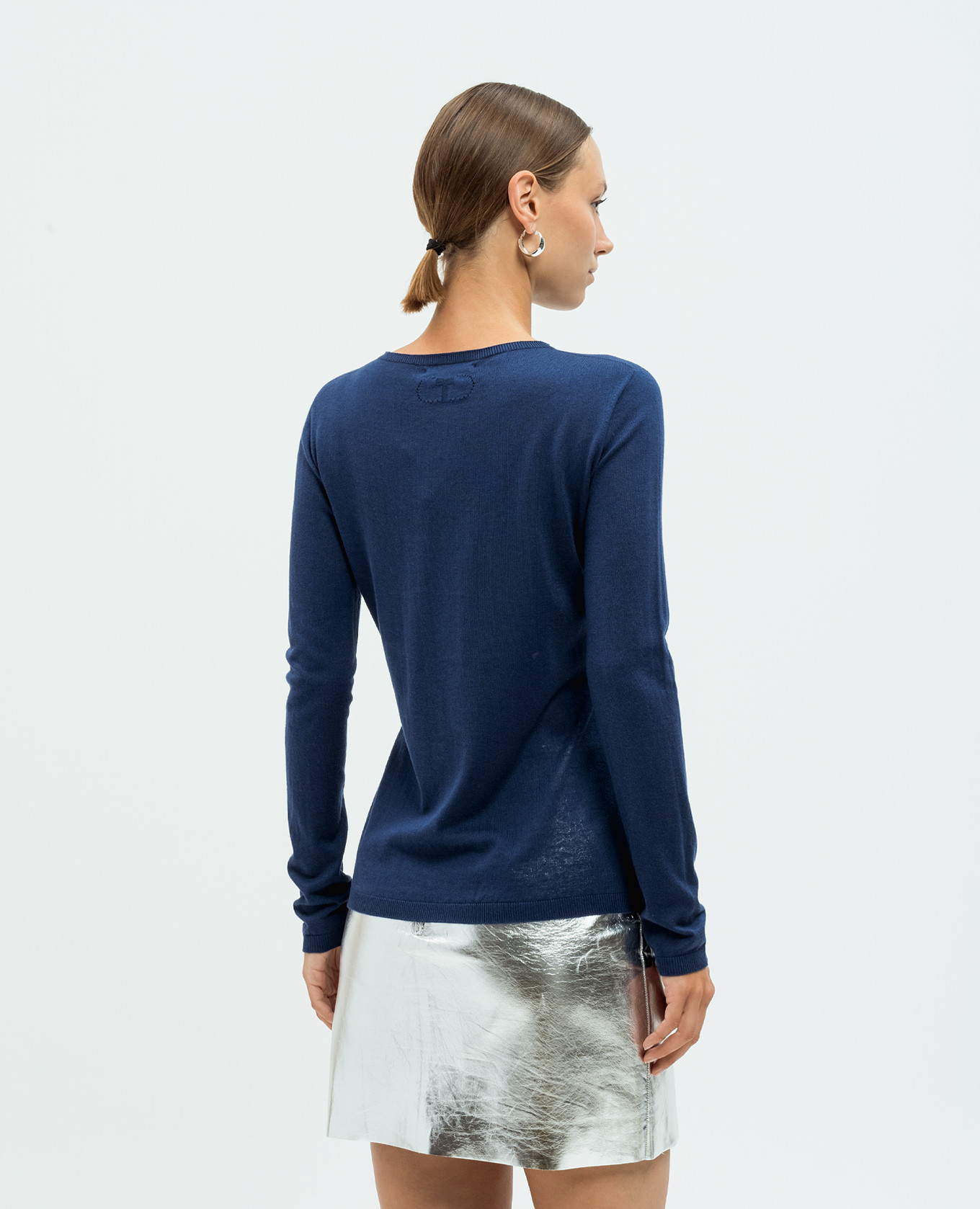 Blue jumper made of silk and cashmere Twinset 4