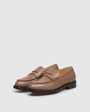 Doucal's Brown leather loafers DD8664BRUGUF214